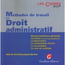 Methode De Travail En Droit Administratif - David Beauregard-berthier