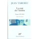 La Part De L'ombre , La Premiere Personne Du Singulier , Retour - Jean Tardieu