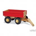 Holztiger Remorque, rouge, en bois