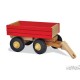 Holztiger Remorque, rouge, en bois
