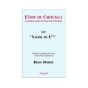 L'edit De Caracalla Ou Plaidoyer Pour Les Etats-unis D'occident - Xavier De C
