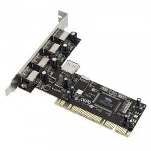 Hama - Computers PC Cards - USB 2.0 PCI card - 4 + 1 ports (00062752) Expansion Module