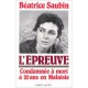 L'epreuve - Beatrice Saubin