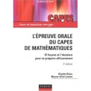 L'epreuve Orale Du Capes De Mathematiques (3e Edition) - Bajou , Saint-lannes