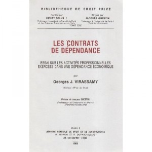 Les Contrats De Dependance - Virassamy