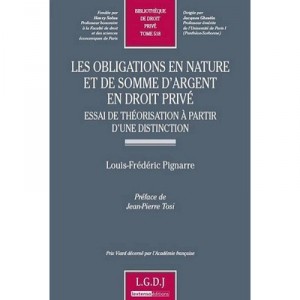 Les Obligations En Nature Et De Somme D'argent En Droit Prive , Essai De Theorisation A Partir D'une Distinction - Louis-freder