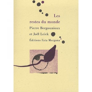 Les Restes Du Monde - Pierre Bergounioux , Joel Leick