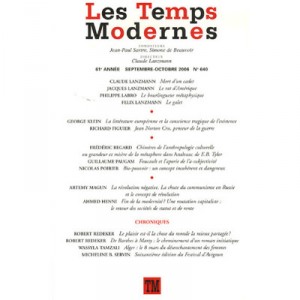 Revue Les Temps Modernes T.640, Septembre 2006 - Collectif