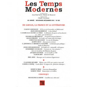 Revue Les Temps Modernes T.661, De Gaulle, La France Et La Litterature , Novembre-decembre 2010 - Collectif