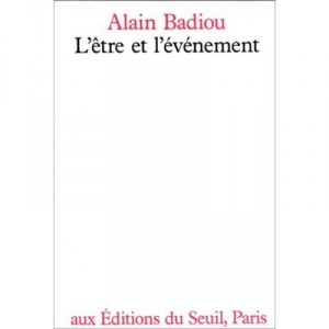 L'etre Et L'evenement - Alain Badiou