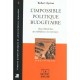 L'impossible Politique Budgetaire , L'etat Federal Face Aux Turbulences Economiques - Robert Ayrton
