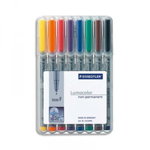 Staedtler Marqueur De Transparents Lumocolor 8x Étui Non Permanent Fin