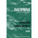 Revue Anglophonia T.24, English Linguistics (edition 2008) - Wilfrid Rotge