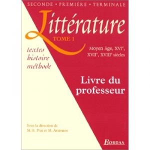 Litterature T.1 , Livre Du Proffesseur - Brunet
