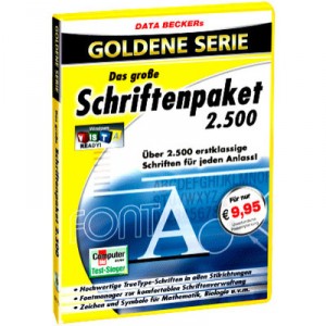 Databecker Goldene Serie Das groe Schriftenpaket 2500. CD-ROM fr Windows 98/98SE/ME/2000/XP