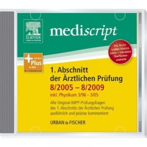 Elsevier Mediscript 1. Abschnitt der rztlichen Prfung 8/05-8/09 DVD, inkl. Physikum 3/96-3/05 [Import alleman...