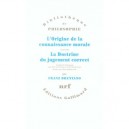 L'origine De La Connaissance Morale , La Doctrine Du Jugement Correct - Franz Brentano