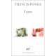 Lyres - Francis Ponge