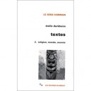 Textes T.2 - Emile Durkheim