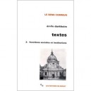 Textes T.3 - Emile Durkheim