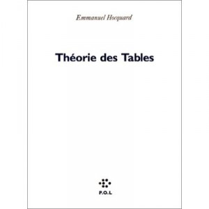 Theorie Des Tables , Un Malaise Grammatical - Emmanuel Hocquard