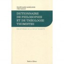 Dictionnaire De Philosophie Et De Theologie Thomiste - Margelidon