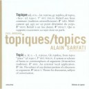 Topiques/topics - Alain Sarfati