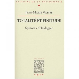 Totalite Et Finitude , Spinoza Et Heidegger - Jean-marie Vaysse