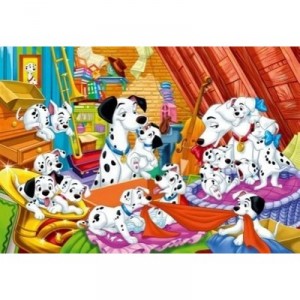 Clementoni - Puzzle Pour Enfant - 101 Dalmatiens: La Famille Dalmatien - 104 Pièces