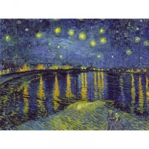 Clementoni - Puzzle - Van Gogh:La Nuit étoilée sur le Rhône