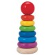 Plan Toys - Jeu Educatif - Anneaux À Empiler En Bois Sur Mât Flexible