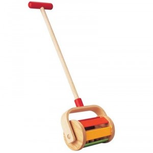 Plan Toys - Jeux Jouet Premier Age - Jeu À Pousser Rouleau En Bois