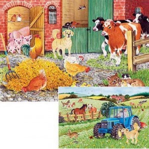 Ravensburger - Puzzle Enfant - Ferme - 2x20 Pièces