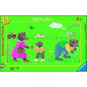 Ravensburger - Puzzle Enfant - Le Printemps / Petit Ours Brun - 15 Pièces