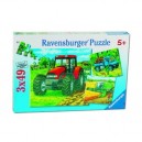Ravensburger - Puzzle Enfant - Machines Agricoles - 3x49 Pièces