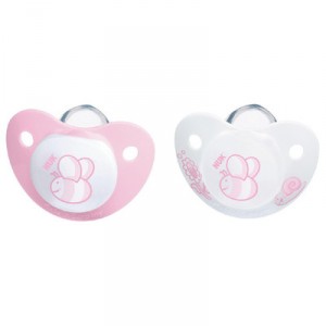 Nuk - Set of 2 Nipples Girls - 6-18 Months - Size 2 - Choice Color: No (Germany Import)