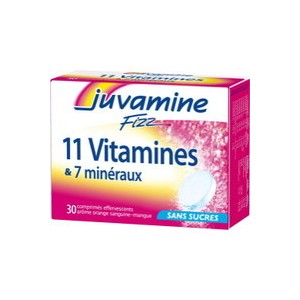 11 vitamines et 7 minéraux - Juvamine FIZZ (Juvamine)