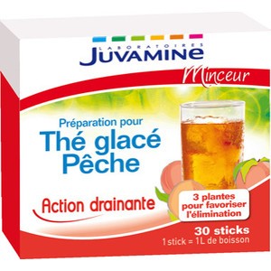 Juvamine Minceur - Préparation pour thé glacé Pêche - Action drainante (Juvamine)