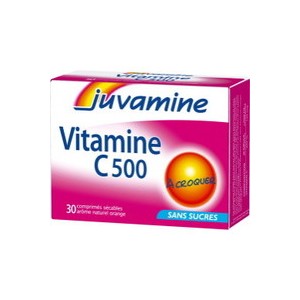 Vitamine C 500 sécable sans sucres à croquer (Juvamine)