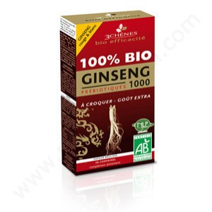LES 3 CHENES 100% Bio Ginseng 1000 - Boîte de 28 comprimes (Les 3 Chenes)