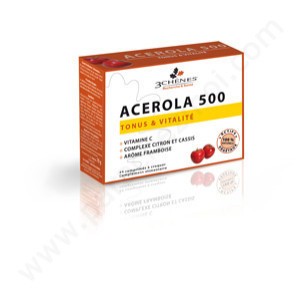 LES 3 CHENES PHYTOTHERAPIE Acerola 500 - Boîte de 24 comprimes (Les 3 Chenes)