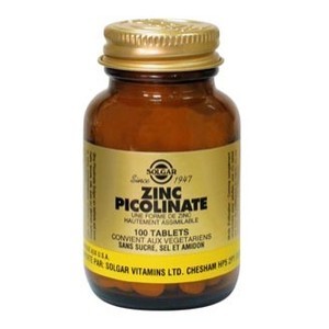 Solgar zinc picolinate 100 tablets zinc picolinate solgar (Solgar)