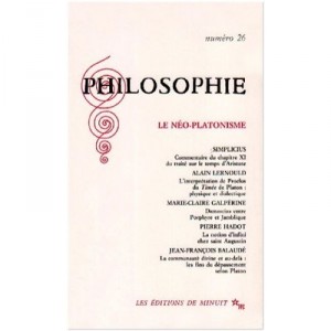 Revue Philosophie Minuit T.26, Le Neo-platonisme - Revue Philosophie Minuit