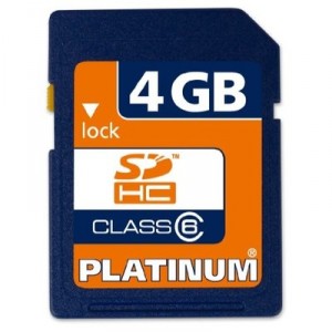 Platinum Guild International FLASH SDHC Card 4GB PLATINUM Class6 rt (177109)