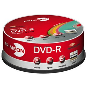 Support PRIMEON DVD-R 4.7GB 16x speed LIGHTSCRIBE Color Mix-Edition 25x (4250125801129)