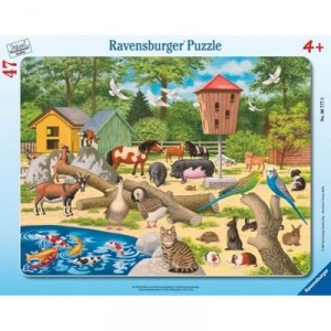 Ravensburger - 67770 - Puzzle - 30x48 Pièces cadre La ferme aux animaux