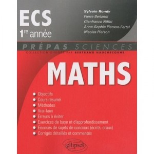 Mathematiques , Ecs, 1ere Annee - Sylvain Rondy