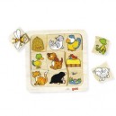 Goki - 56881 - Puzzle - Qui Vit Où - Bois - 9 Eléments