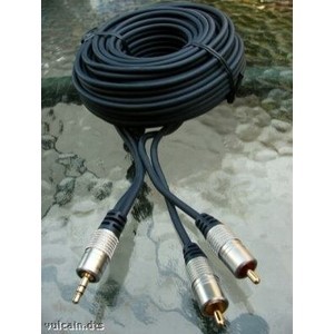 Audiovox 0051-Cable Blind&eacute; Audio 2 Rca &Agrave; Jack 3,5 Mm Serie Pro 5 M (5450534307963) C&acirc;ble RCA