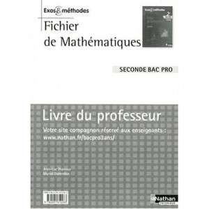 Fichier De Mathematiques , 2nde Bac Pro , Livre Du Professeur (edition 2009) - Jean-luc Dianoux